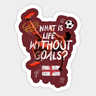 What is life without goals football slogan with England flag Sticker